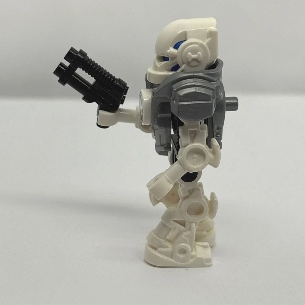 LEGO Hero Factory Stormer Minifigure Bright Blue Head Rare 44029 White Silver